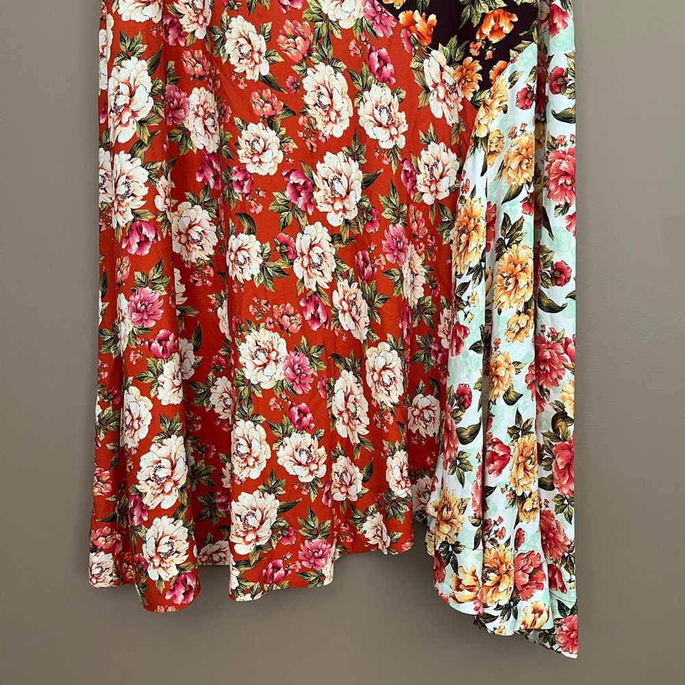 {FARM Rio x Anthropologie} Patchwork Floral Midi Skirt - Womens Small - Picture 7 of 11